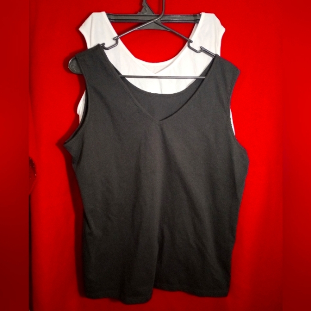 Set Of Two Black and White Women's Tops